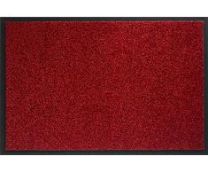 ID matt 406004 Mirande Teppich Fußmatte Faser Nylon/PVC gummiert Rouge-Bordeaux 60 x 40 x 0,9 cm