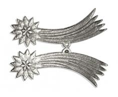 Walter Kunze GmbH Stern Weihnachtsstern, 13 x 7 cm, Silber, 2 Stück, aus geprägtem Papier