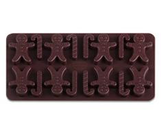 Dr. Oetker Silikon-Schokoladenform Lebkuchenmann, Form für 16 Köstlichkeiten, hochwertige Silikonbackform für Schokolade, perfekt geformte Köstlichkeiten für die Weihnachtszeit, (Farbe: braun), Menge: 1 Stück