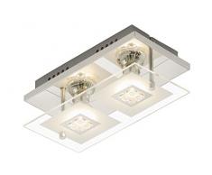 Briloner Leuchten LED Deckenleuchte, 3 Watt, 250 Lumen, Metall, 3 W, chrom, 24 x 12 x 9 cm