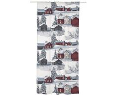 Vallila Muisto Vorhang 140x250 cm, red, Rot, 250x140 cm