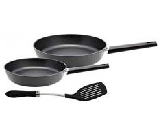 ELO 75226 New Wave (24 und 28 cm u. Pfannenwender) Pfannenset 3 teilig, Aluminium