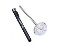 Kitchen Craft Fleischthermometer mit Schutzhülle, Mischung aus Mehreren Materialien, Klar/Silber, 14.5 x 3.5 x 3.5 cm