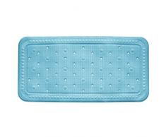 Kela 22378 Badewanneneinlage, Mit Sauger, PVC-Weichschaumbeschichtet, 72 x 36 cm, Kreta, Hellblau