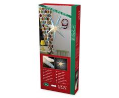 Konstsmide 2933-420 Blauer Papierstern mit weißem Muster und 7 Zacken, perforiert, 78x78cm / für Innen (IP20) / 230V Innen / ohne Leuchtmittel / mit an/aus Schalter / weißes Kabel