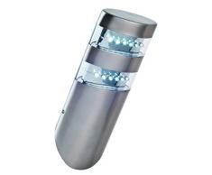 RABALUX Montana Wandleuchte, Metall^Kunststoff, Integriert, 2.4 W, edelstahl, 10,2 x 11 x 23 cm