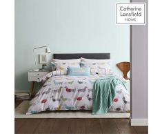 Catherine Lansfield Polycotton, Polycotton, Mehrfarbig, Doppelbett