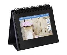 Hama Spiralbuch-Aufsteller (für 12 Bilder im Format bis 18,3x16,5 cm, mit Sprüchestickern zum Aufkleben) schwarz