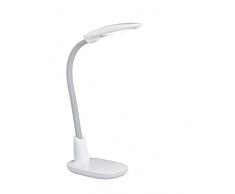 Trio Leuchten 525690101 Grande A++, Tischleuchte, Kunststoff, 9 Watt, Integriert, Weiß, 50 x 17.5 x 62 cm