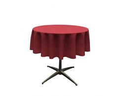La Bettwäsche Poplin Polyester-Tischdecke, Polyester, Cranberry, 129.5 x 129.5 x 0.04 cm