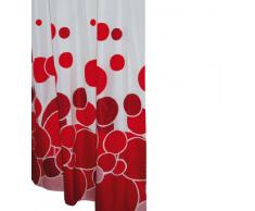 RIDDER 403076 Duschvorhang Textil ca. 180 x 200 cm, Kani rot