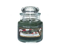 YANKEE CANDLE 1316482E Christmas Garland Duftkerze im Glas, grün, 6.0 x 6.0 x 8.9 cm