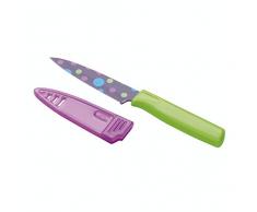 KUHN RIKON 22448 Messer Colori Art CA Bubbles Rüstmesser hellgrün Gemüsemesser Edelstahl antihaftbeschichtet 19,5 cm m. Klingenschutz