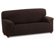 Stretch Sofahusse Olivia - Farbe Braun - 2 Sitzer (de 110 a 150 cm)