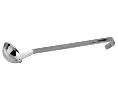 FMprofessional Schöpflöffel 32 cm, Küchenhelfer aus Edelstahl, langlebige & elegante Suppenkelle (Farbe: Silber) Menge: 1 Stück