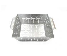 Küchenprofi BBQ Grillkorb STYLE 24,5 x 19 x 5,5 cm, Gemüsegrillkorb, Grillschale, Edelstahl