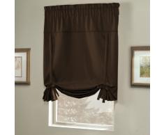 United Curtain Blackstone Verdunkelungsvorhang für Fenster Blende zum Festbinden 40x63 Schokoladenbraun