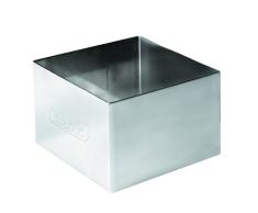 IBILI Dessertring quadratisch 10x4,5 cm aus Edelstahl, Silber, 10 x 4.5 x 10 cm