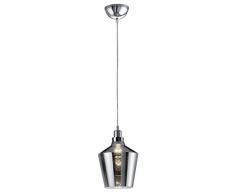 Trio Leuchten Calais Pendelleuchte, Metall, E27, Glas smoke