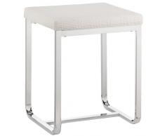 Kela 20046 Sitzhocker, 41 cm x 36 cm x 51 cm, Metall, Lorin, WeiÃ