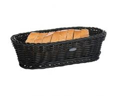Saleen Mehrzweck-Korb, Gastrotauglich, Oval, 28 x 16 x 8 cm, Kunststofffaser, Schwarz, 02010919101