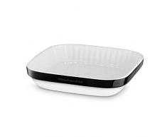 KitchenAid Quadratische auflaufform, schwarz, Keramik, Black, 26 x 26 x 5 cm