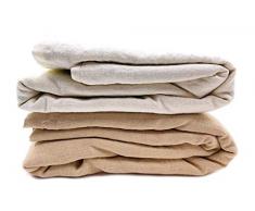 JOWOLLINA Bettüberwurf Plaid Decke Rasa 100% Leinen Stonewashed (Almond, 250x275 cm)