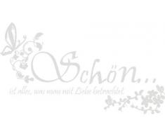 INDIGOS 4051719342574 Wandtattoo, Vinyl, silber, 60 x 10 x 10 cm