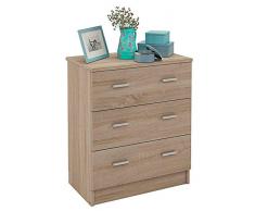 Kommode 3 Schubladen 60 cm breit