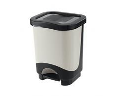 Tontarelli Treteimer, 18 l, Schwarz/Creme.