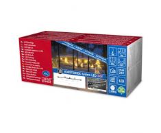 Konstsmide 4656-107 LED Hightech System Erweiterung / Lichterkette mit verlängertem Steg 6cm / für Außen (IP44) / 50 warm weiße Dioden / schwarzes Softkabel