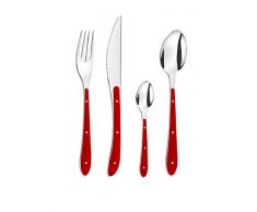 Amefa-bistro 1â2-3Â Besteckset 24-teilig Edelstahl Farbe: Rot