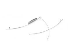 WOFI A LED Deckenleuchte Metall 11 W Integriert 970 x 100 x 1900 cm, Silber 9013.03.70.5000