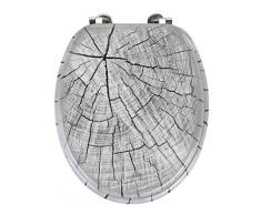 WENKO 21404100 WC-Sitz Wood Toilettensitz, MDF, 34,5 x 41 cm, mehrfarbig