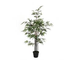 MICA Decorations Bambus im Kunststofftopf Kunstpflanze, Polyester, grün, 75 x 75 x 120 cm, 4-Einheiten