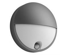 Philips myGarden LED Wandaussenleuchte Capricorn, Bewegungsmelder Aluminium 6 W Grau 164569316