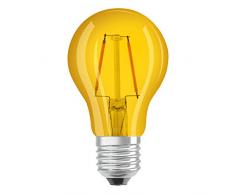 Osram LED Star Classic A Décor Yellow Lampe, in Kolbenform mit E27-Sockel, Dekoratives gelbes Licht und Design, Ersetzt 15 Watt, 6er-Pack