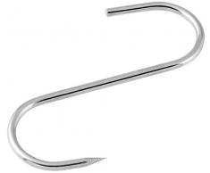 FMprofessional Fleischerhaken, hochwertige Räucherhaken für den Metzger, Lebensmittelhaken mit spitzem Ende zum Aufhängen des Fleischguts - spülmaschinengeeignet, Menge 10 Stück