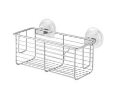 iDesign 24329EU Classico Korb mit Saugnapf, silberfarben