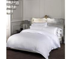 Dorchester Bettwäsche-Set, Bettdeckenbezug, King-Size-Größe, Fadenzahl 1000, 100 % Baumwolle, Weiß, 100 % Baumwolle, weiß, Doppelbett