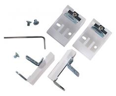 K-home Klemmträger und Zubehör Montage-Set für Klemmfix Alujalousie, Plastik, weiß, 5 x 3 x 7 cm