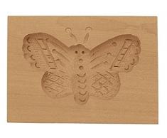 Städter 841185 Springerles- Model Schmetterling Backform, Holz, braun, 8 x 5,5 x 3 cm,