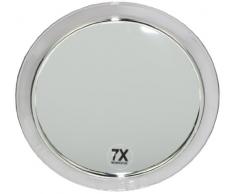 Make Up Spiegel mit 7-fach Vergrößerung: Premium Badezimmer Schminkspiegel 19cm rund mit Saugnapf, Acryl Makeup Spiegel für zuhause und unterwegs, innen 15,5 cm von Fantasia