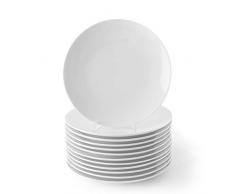 Holst Porzellan MA 124 FA1 Vorteilspack 12er Set Speiseteller 24 cm, Porzellan