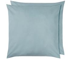 AmazonBasics - Kissenbezug, Mikrofaser Spa Blau - 2er-Set