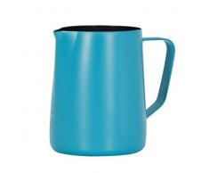 Hillento Espressokaffee Milchaufschäumkrug, Edelstahl Creamer Macchiato Cappuccino Latte Kunst Machen Krug Tassen, Perfekt für Milch, Sahne, Wasser, Säfte, Smoothies, 20 oz/600ml, Blau