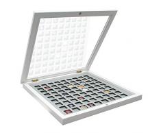 Deknudt Frames S65SZ1-30.0X40.0 Vitrine für Champagnerdeckel, 46,5 x 36 x 4,6 cm, WeiÃ/Grau