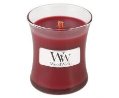 Woodwick Duftkerze im Glas, Wachs, Rot, 7 x 7 x 8 cm
