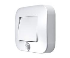 LEDVANCE LED Batteriebetriebene Leuchte, Leuchte für Innenanwendungen, Bewegungssensor, Tag-Nacht-Sensor, Kaltweiß, 84,0 mm x 73,0 mm x 22,0 mm, NIGHTLUX Hall