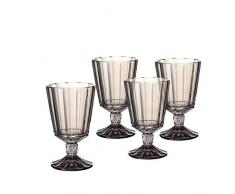 Villeroy & Boch Opéra Smoke Weißweinkelch, 4er-Set, 225 ml, Kristallglas, Klar/Grau